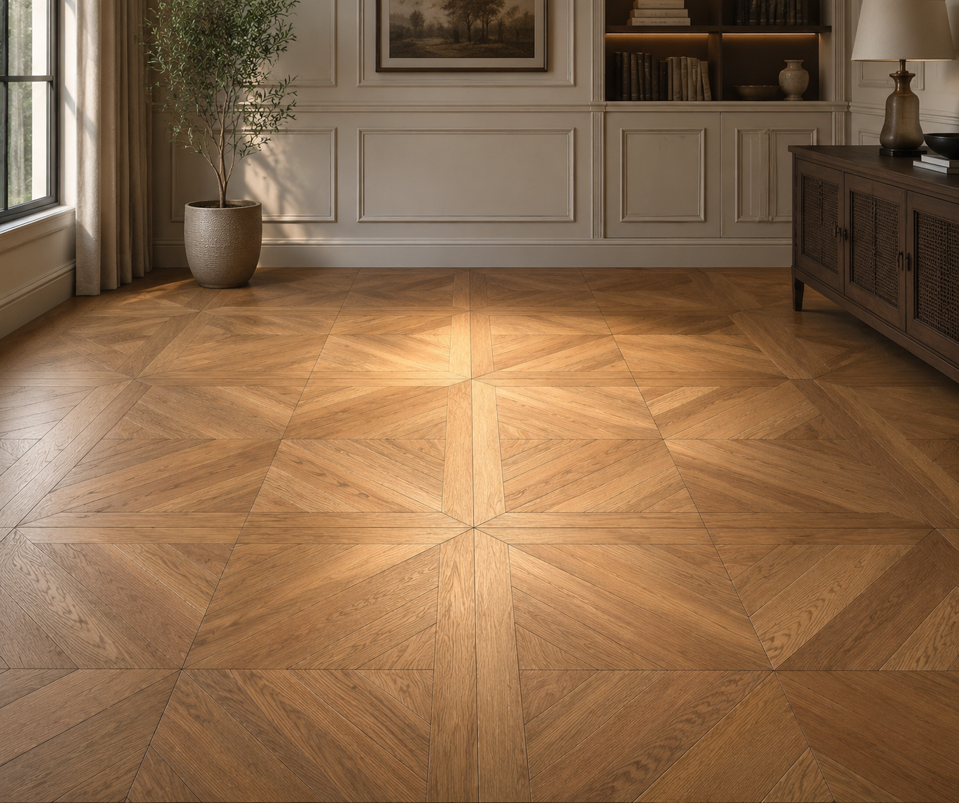 Chessboard Geometric — Black Walnut