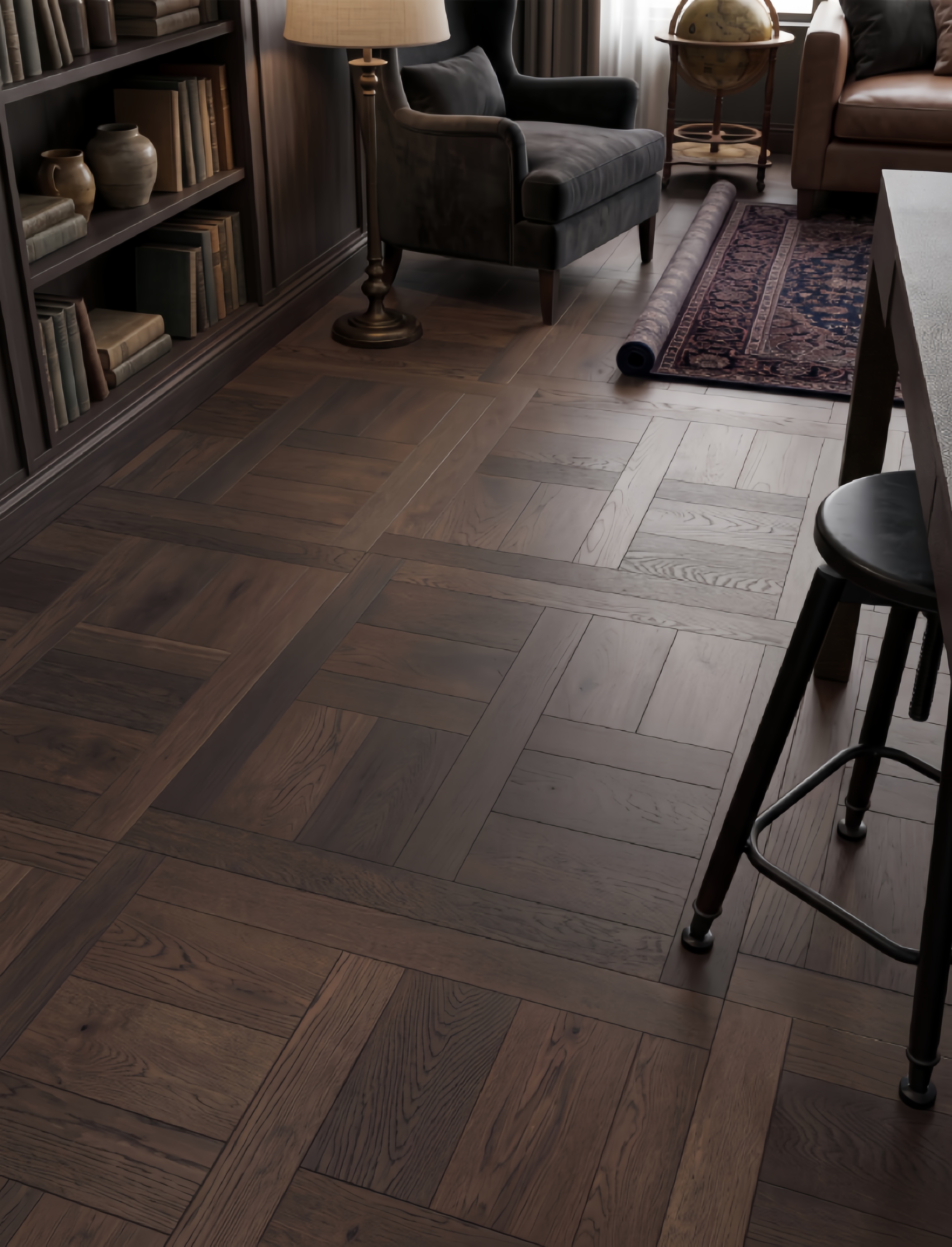 Swastika Geometric — Black Walnut